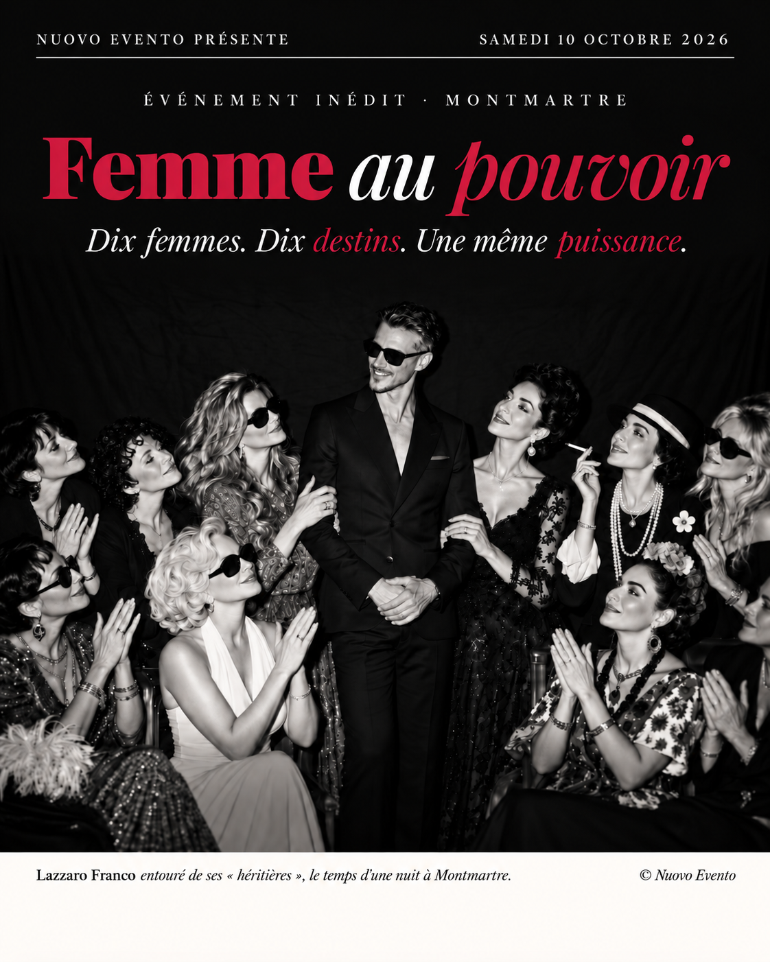 Femmes au pouvoir — Lazzaro Franco entouré des femmes